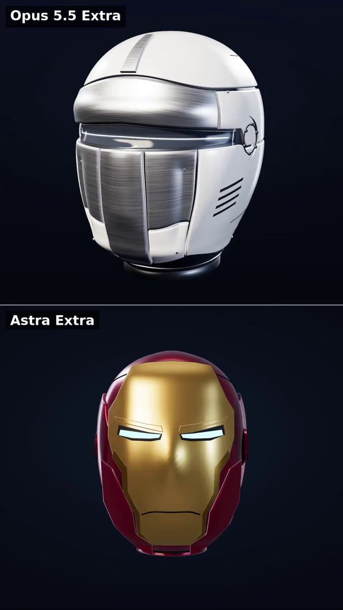 Iron Man Helmet Three.js Animation 提示词示例图