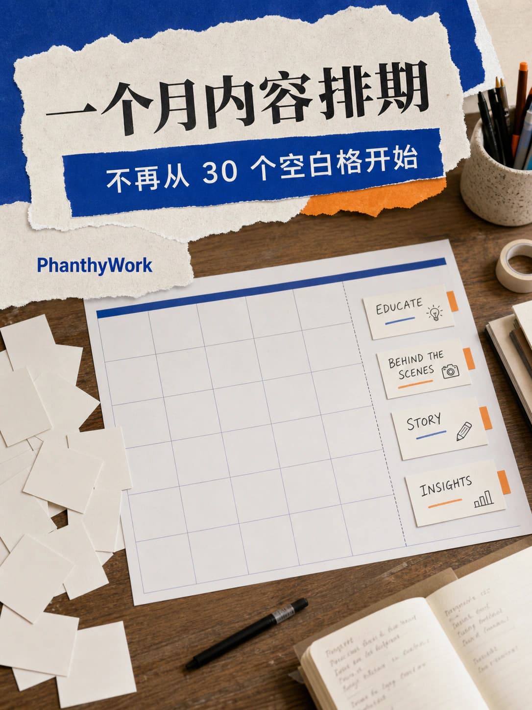 一个月内容排期,我不再从 30 个空白格开始