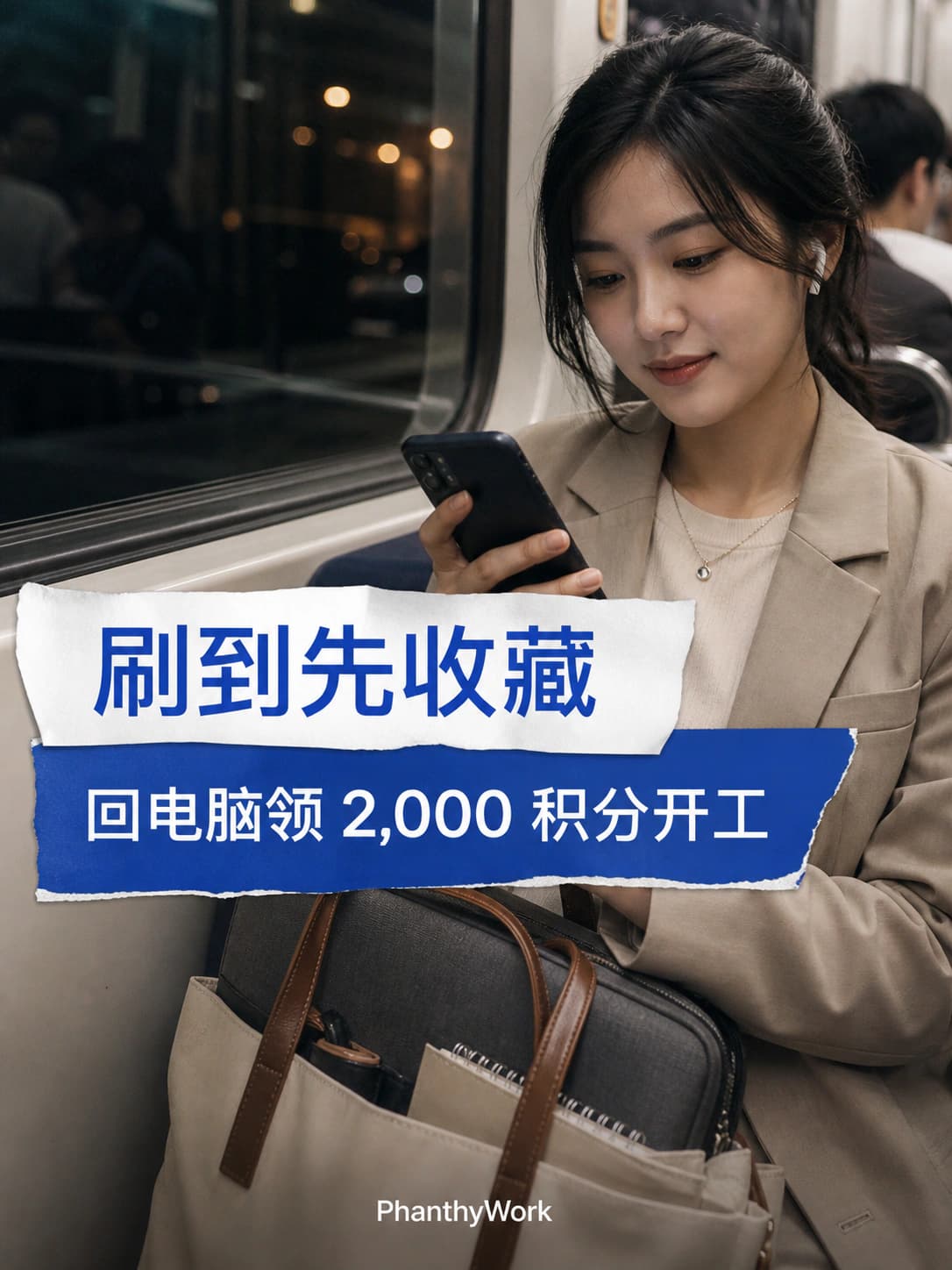 刷到先收藏:回电脑领 2,000 积分开工
