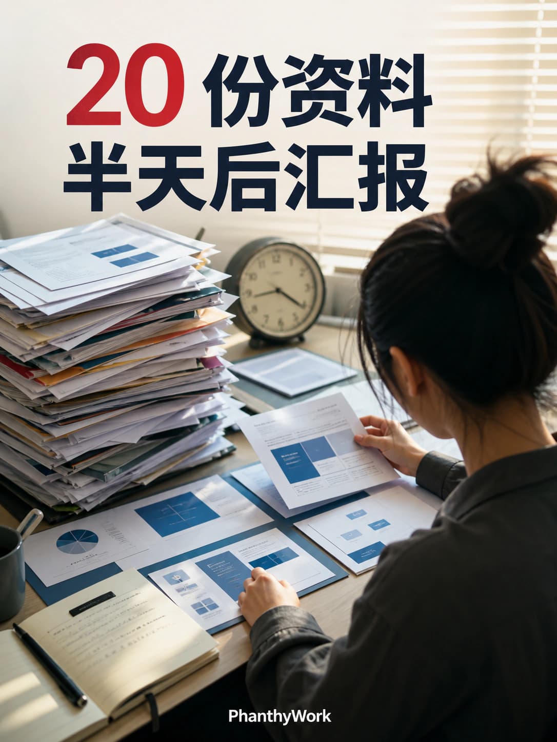 20 份资料,半天后汇报:我没自己搭 PPT
