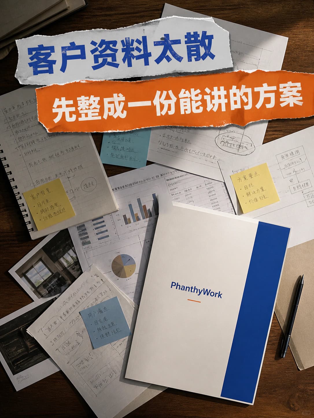 客户资料太散,我先让 AI 整成一份能讲的方案