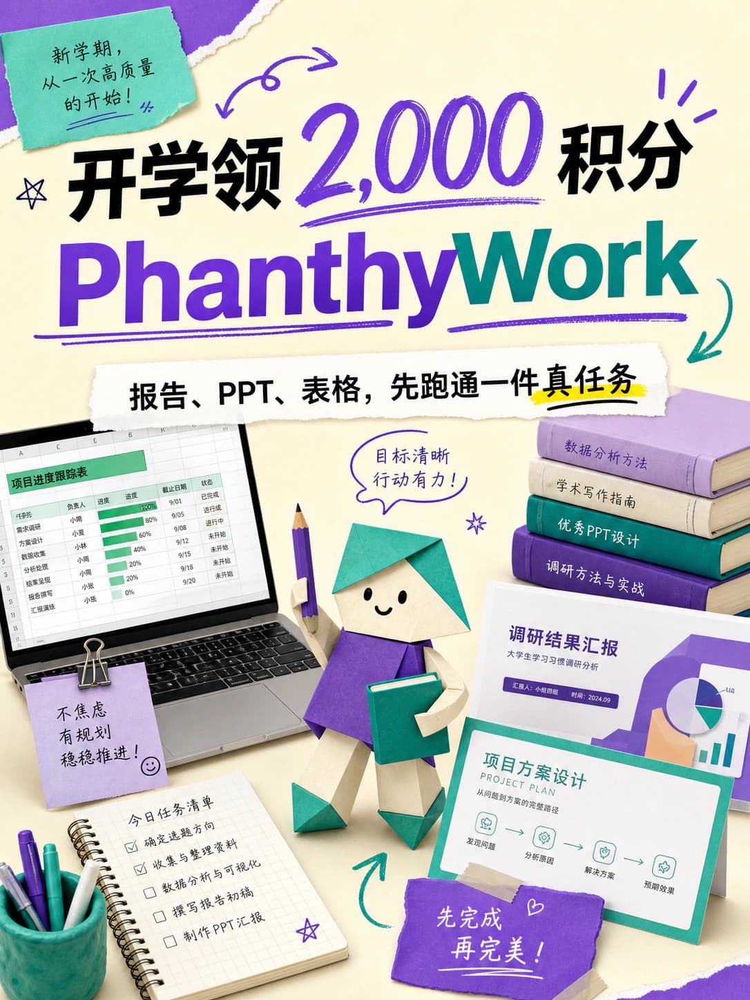 开学领 2,000 积分,大学生先做哪三件事