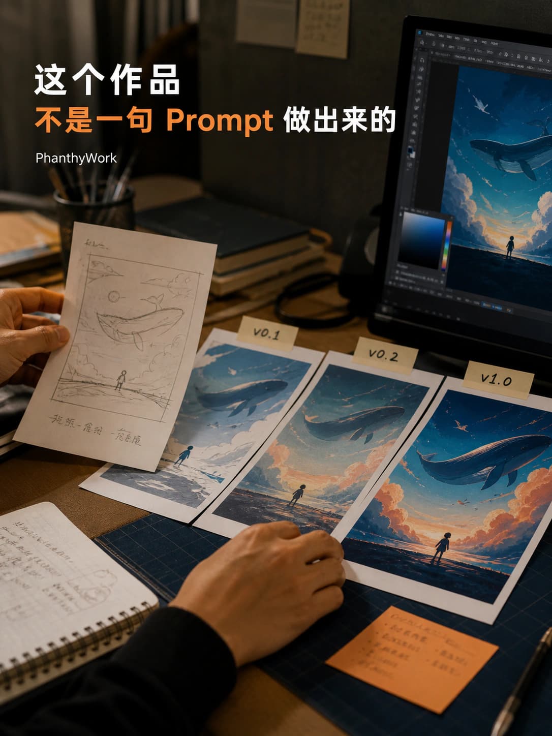这个作品不是一句 Prompt 做出来的