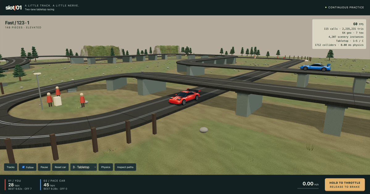 基于 Three.js 的桌面赛车游戏 提示词示例图