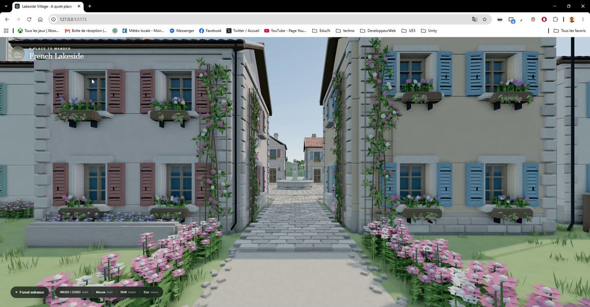 法国村庄 3D 场景提示词 提示词示例图