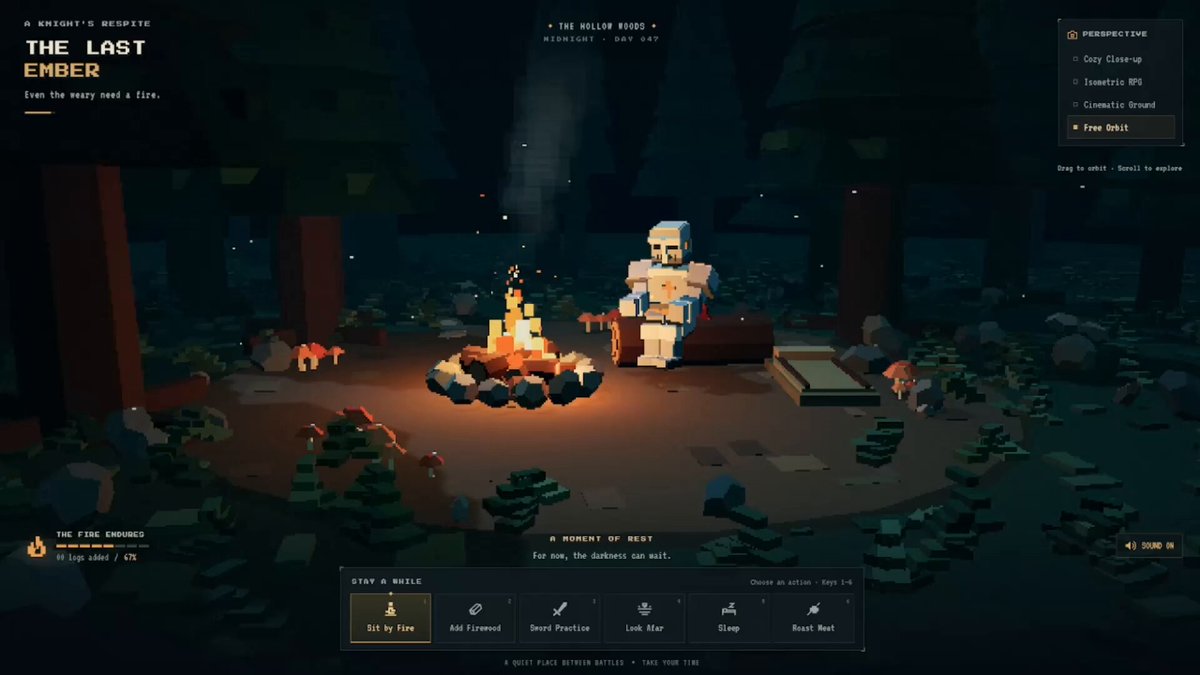 Three.js 森林战士场景 提示词示例图