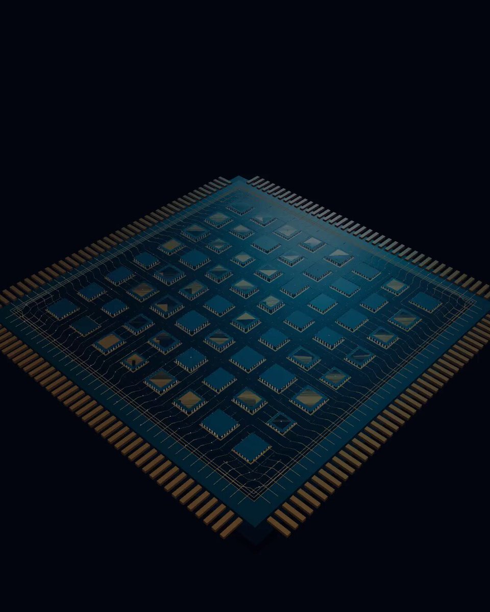 飞入微芯片内部：Three.js 动画 提示词示例图