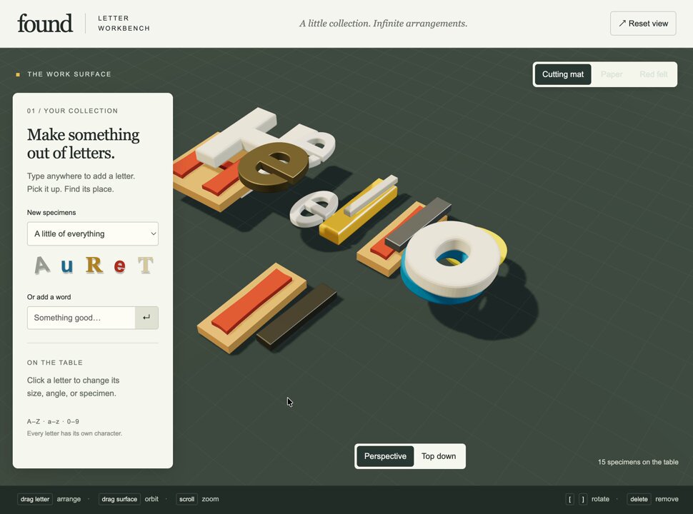 ThreeJS 字体类型游乐场 提示词示例图