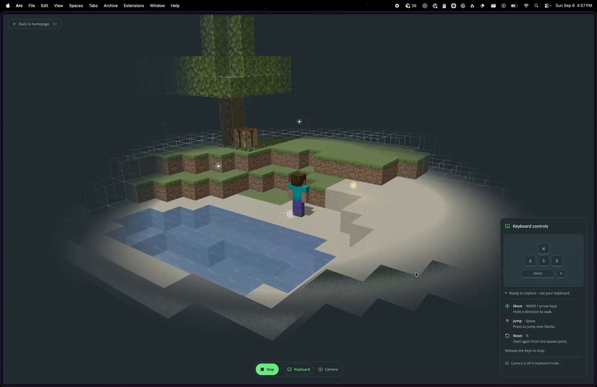 Minecraft Web App 追踪控制 提示词示例图