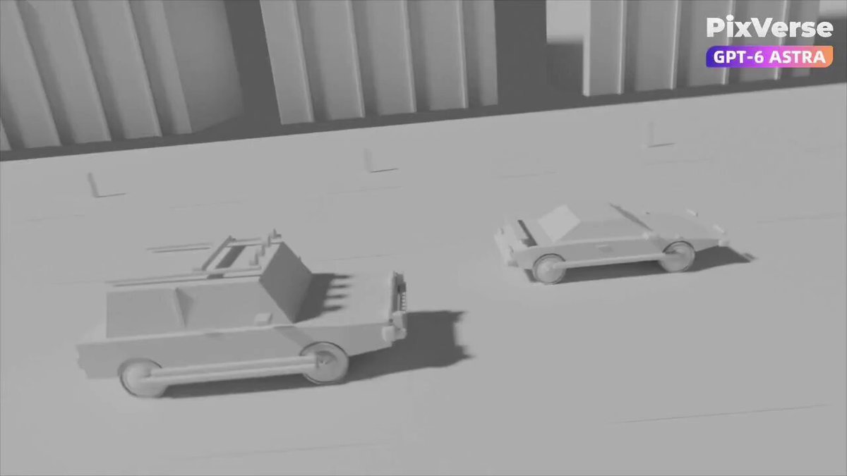 GTA 风格 3D 汽车追逐工作流 提示词示例图